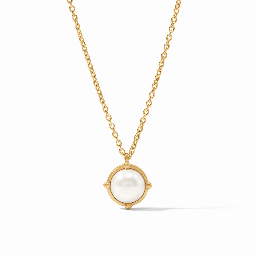 Julie Vos Honeybee Solitaire Necklace in Pearl