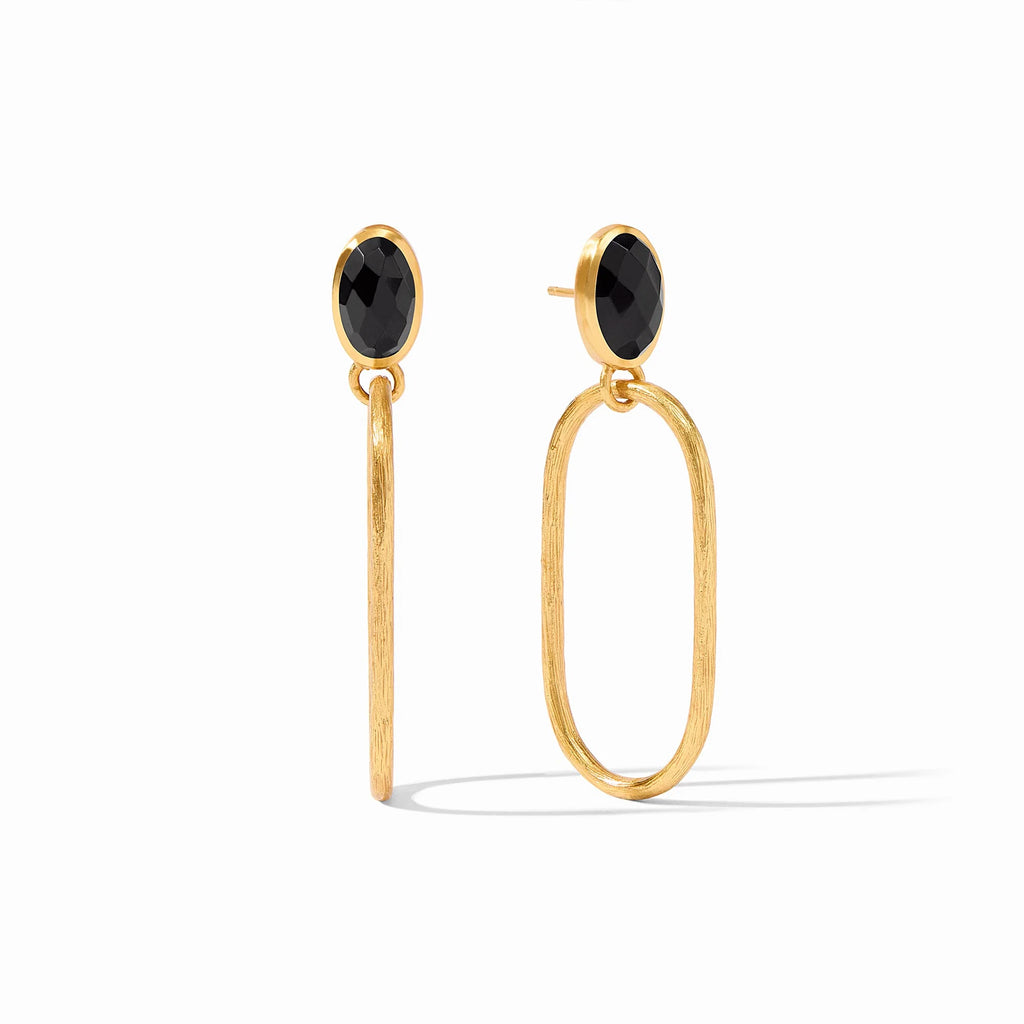 Julie Vos Ivy Statement Earring in Obsidian Black