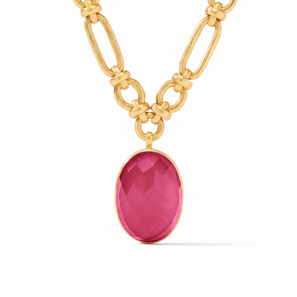 Julie Vos Ivy Statement Necklace in Iridescent Raspberry