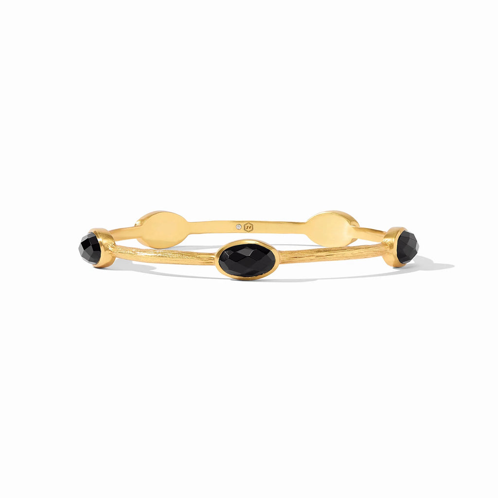 Julie Vos Ivy Stone Bangle in Obsidian Black