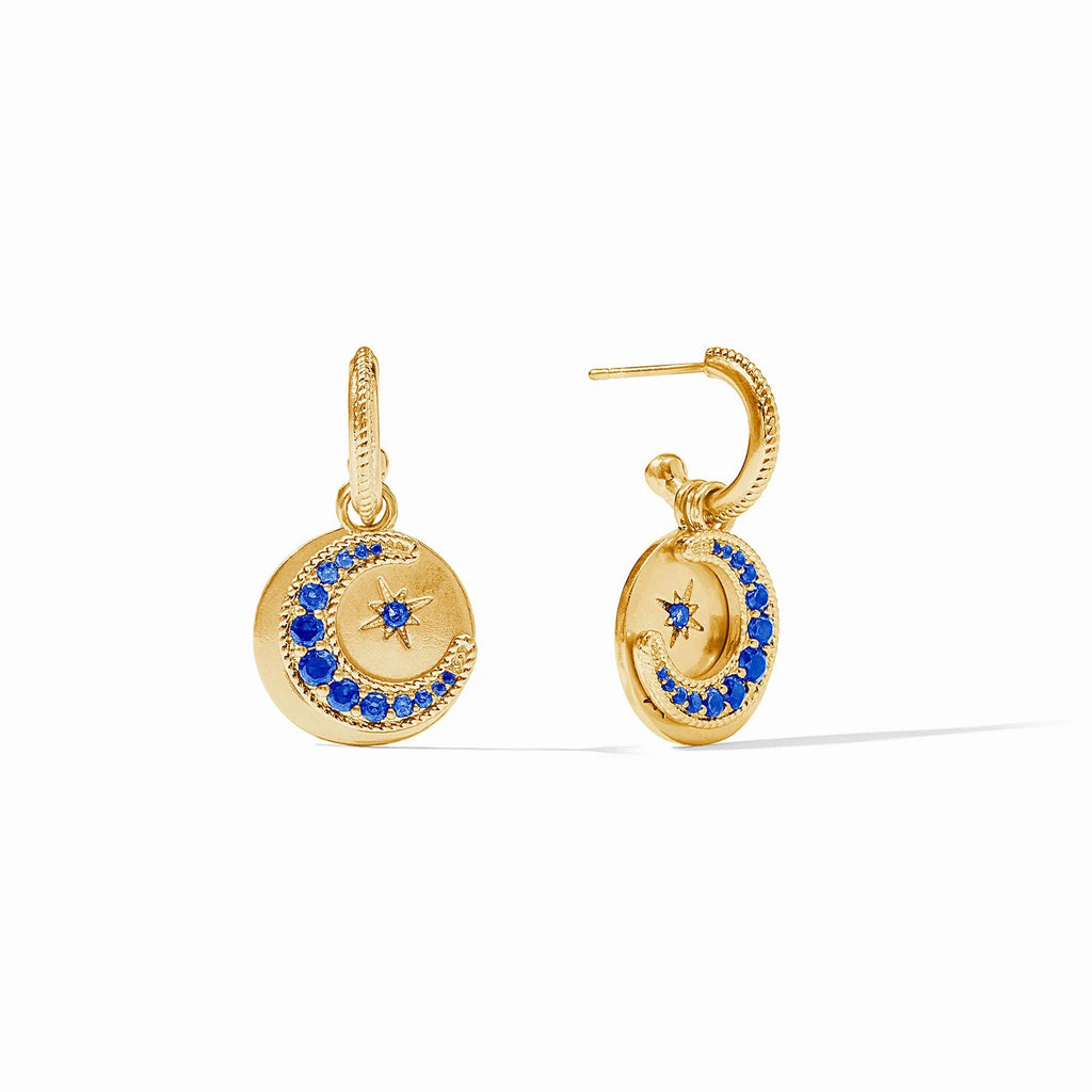 Julie Vos Luna 4-in-1 Charm Earring in Sapphire Blue