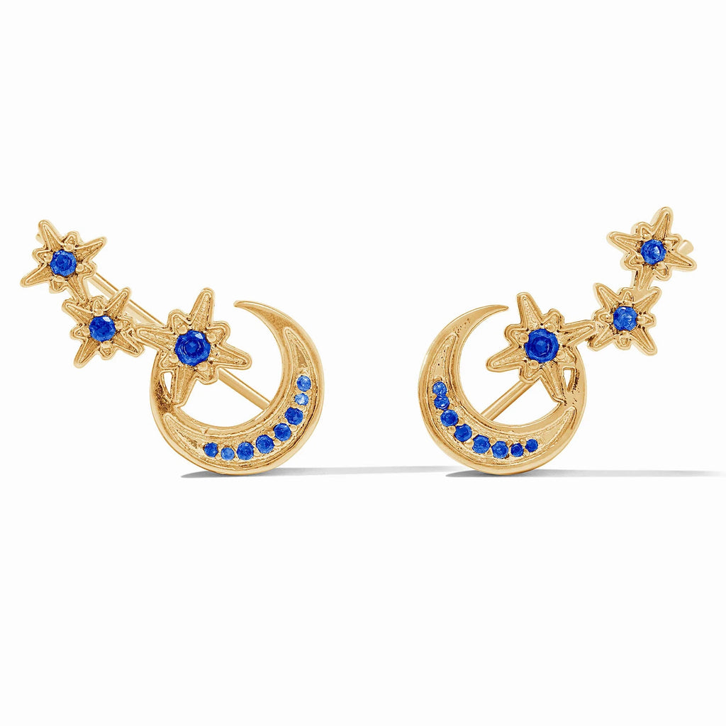 Julie Vos Luna Climber Earring in Sapphire Blue