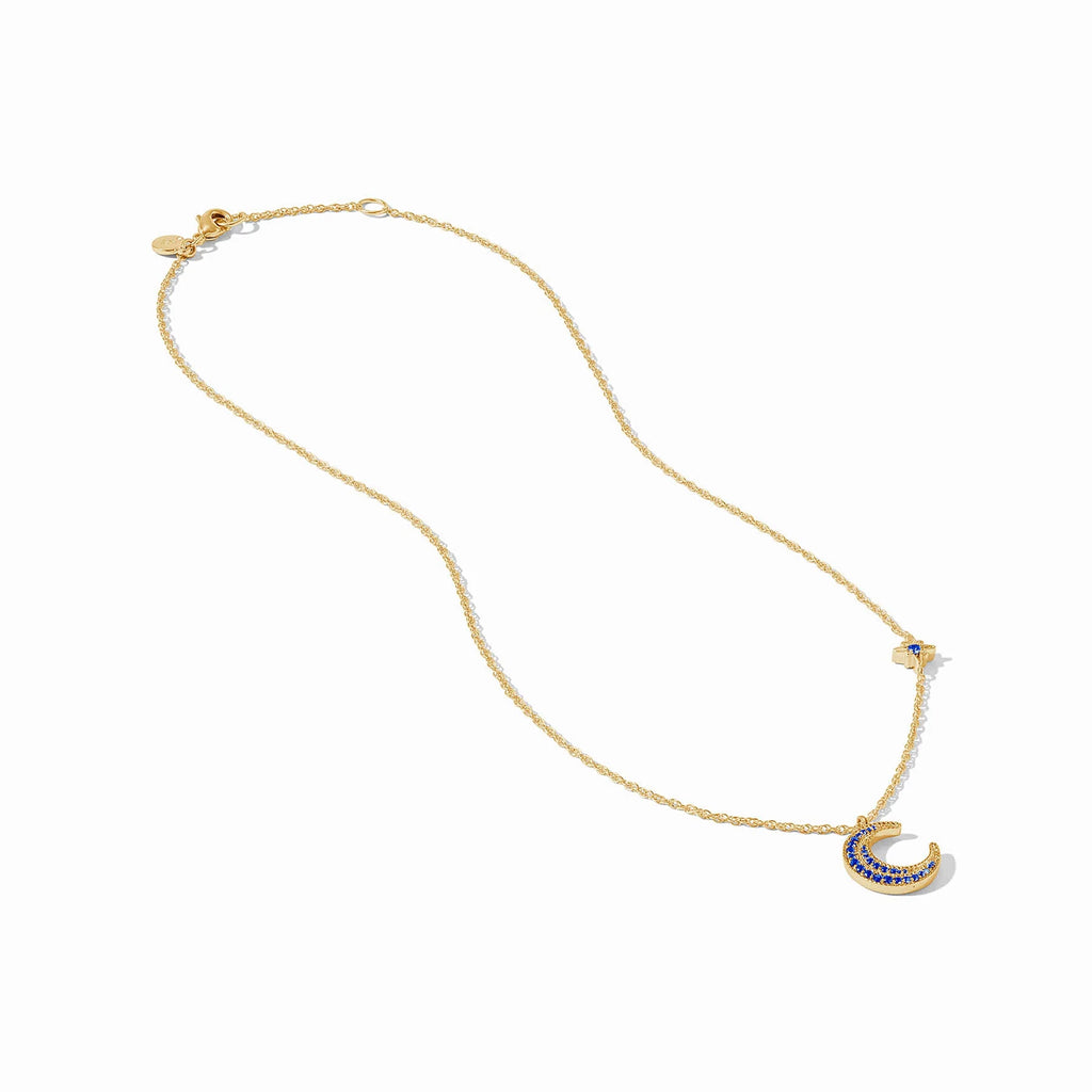 Julie Vos Luna Delicate Necklace in Sapphire Blue