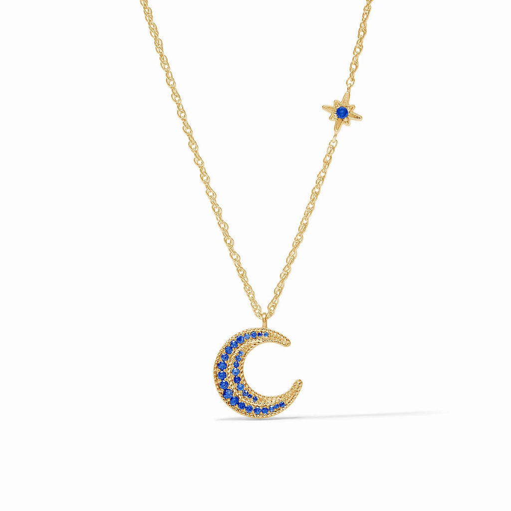 Julie Vos Luna Delicate Necklace in Sapphire Blue