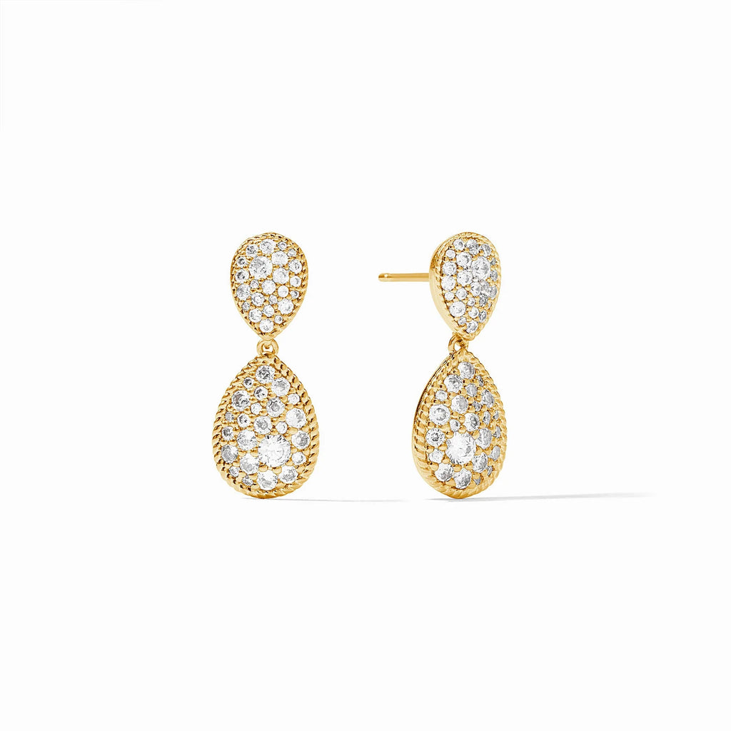 Julie Vos Luna Teardrop Earring in Cubic Zirconia