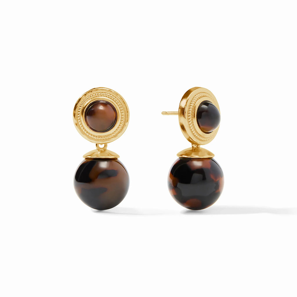 Julie Vos Madison Earring in Tortoise Shell