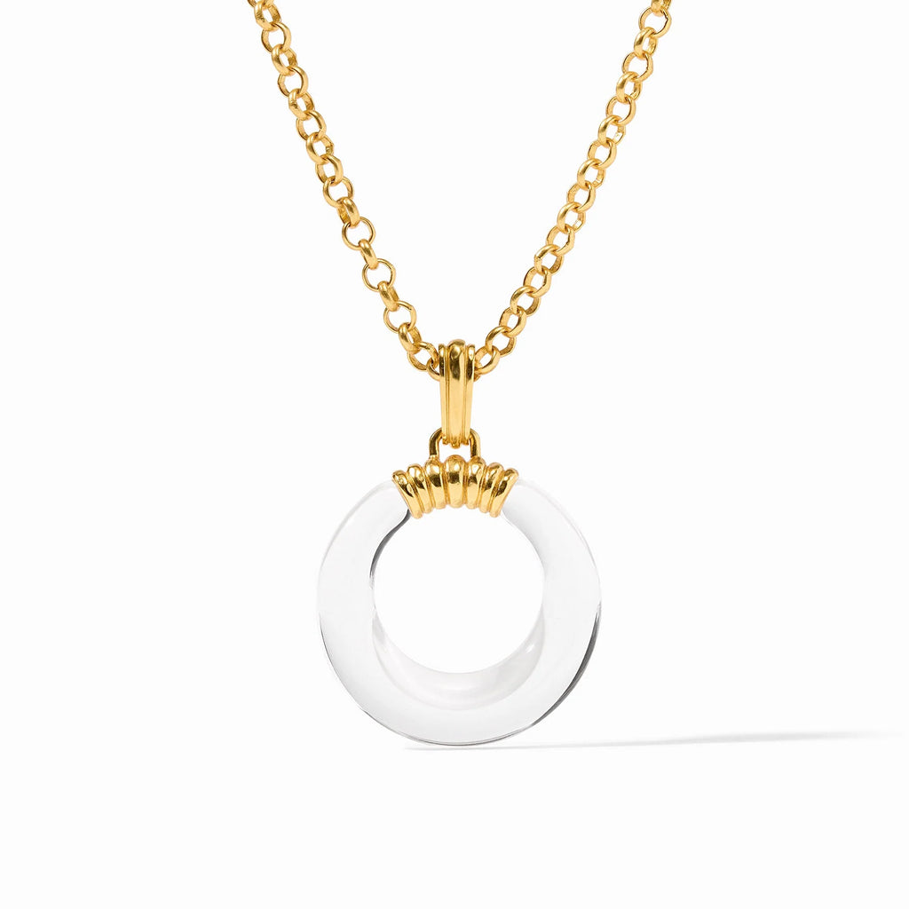 Julie Vos Madison Statement Pendant in Clear