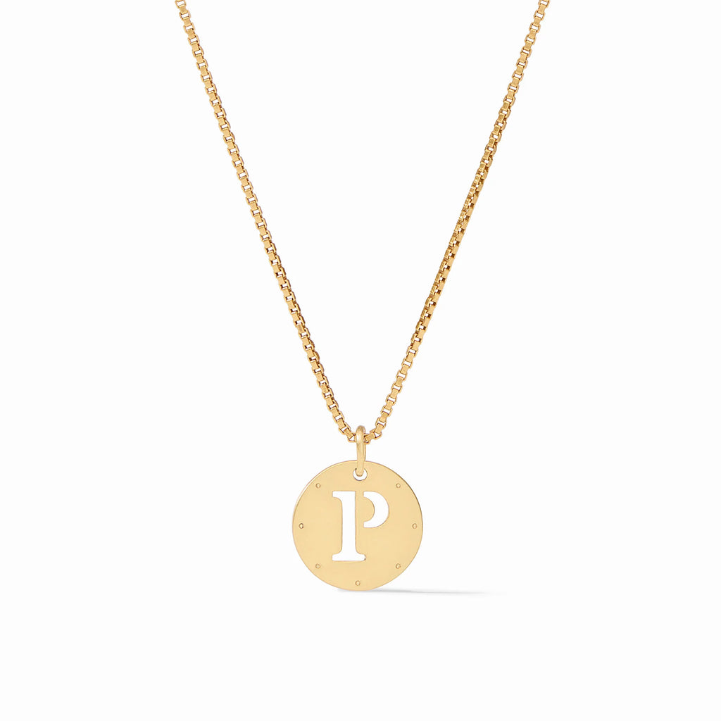 Julie Vos Monogram Delicate Necklace Letter P