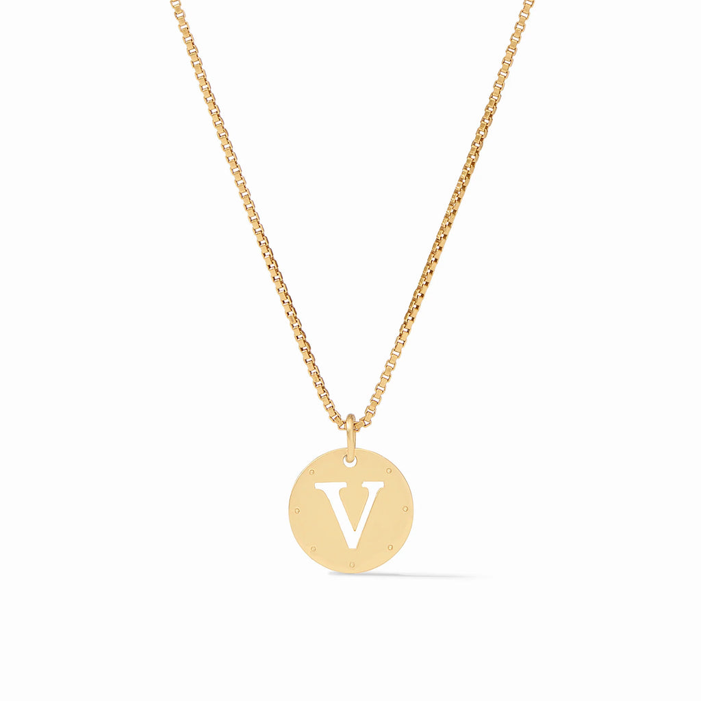 Julie Vos Monogram Delicate Necklace Letter V