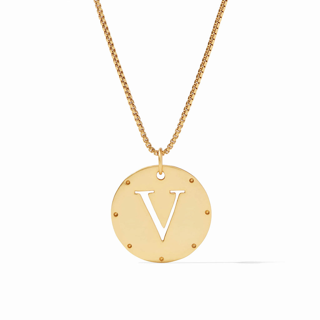 Julie Vos Monogram Pendant Letter V