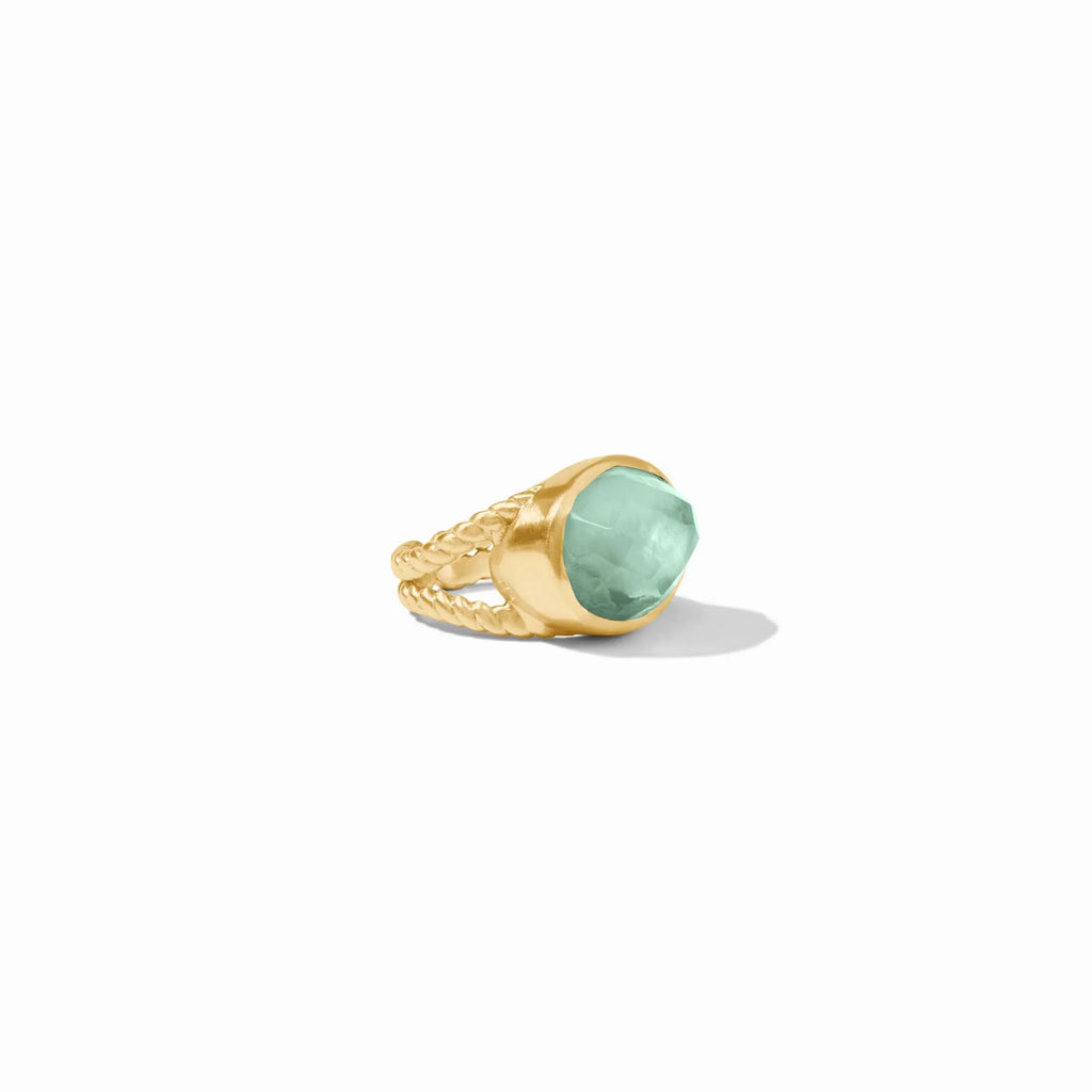 Julie Vos Nassau Statement Ring in Iridescent Aquamarine Blue