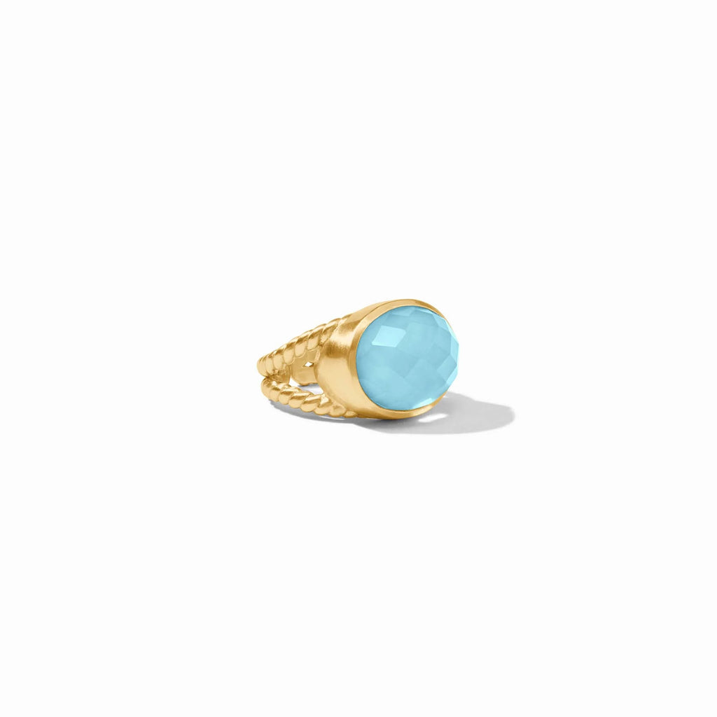 Julie Vos Nassau Statement Ring in Iridescent Capri Blue