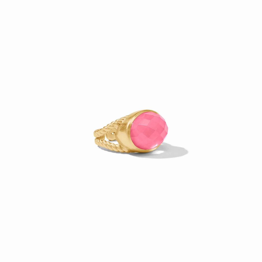 Julie Vos Nassau Statement Ring in Iridescent Peony Pink