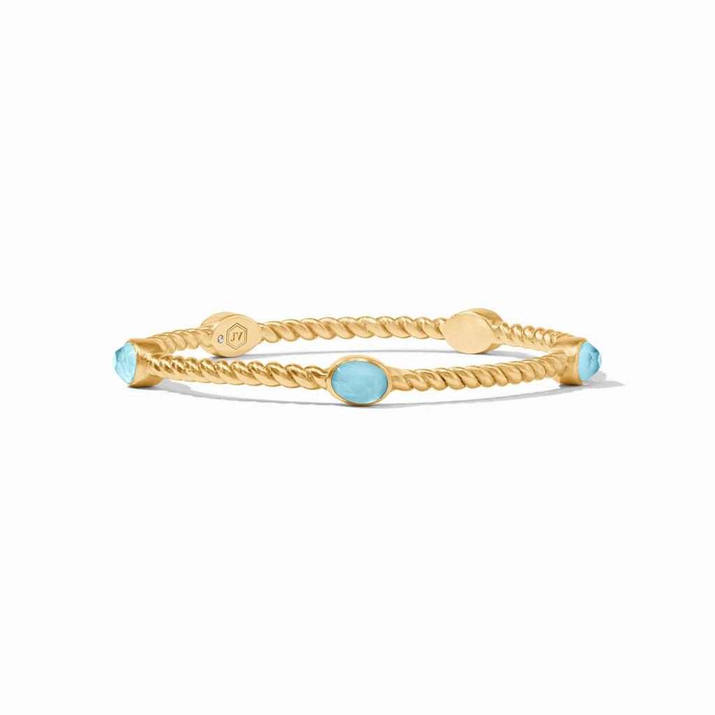 Julie Vos Nassau Stone Bangle in Iridescent Capri Blue