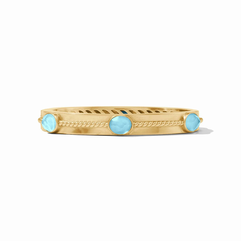 Julie Vos Nassau Stone Hinge Bangle in Iridescent Capri Blue