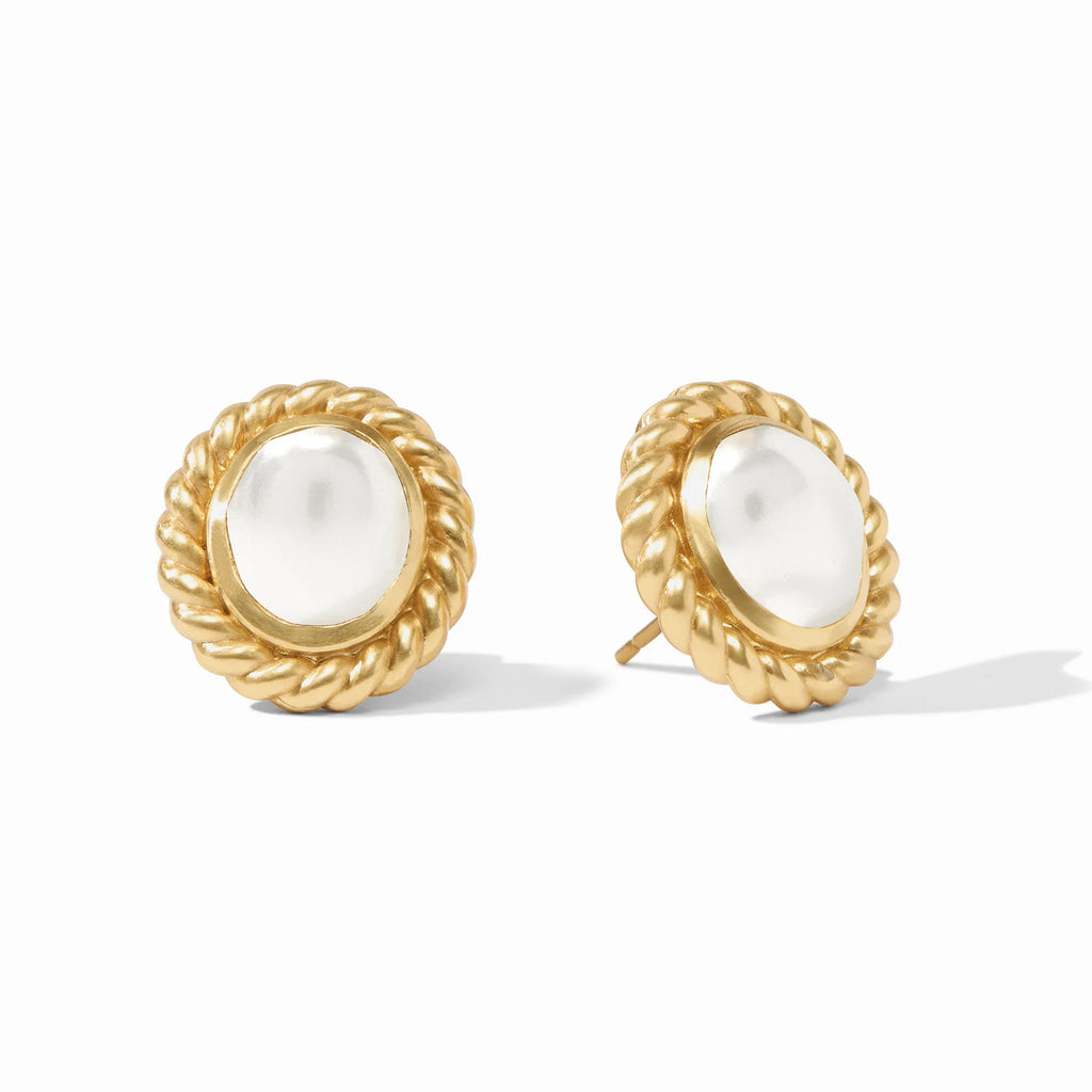 Julie Vos Nassau Stone Stud in Pearl