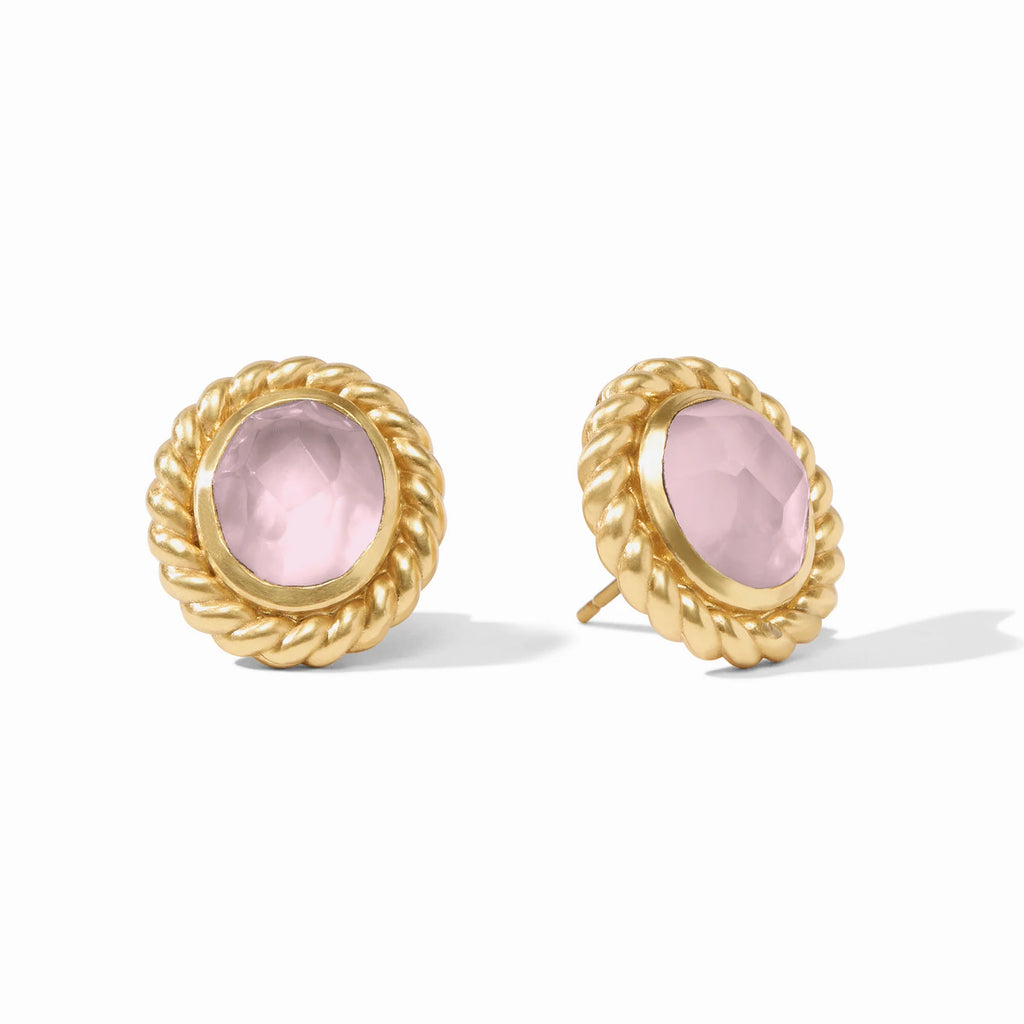 Julie Vos Nassau Stone Stud in Iridescent Rose