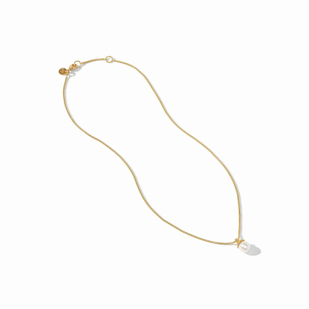 Julie Vos Noel Pearl Solitaire Necklace