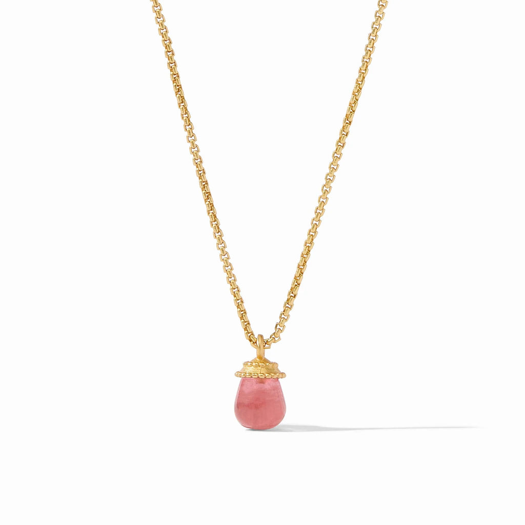 Julie Vos Noel Solitaire Necklace in Raspberry