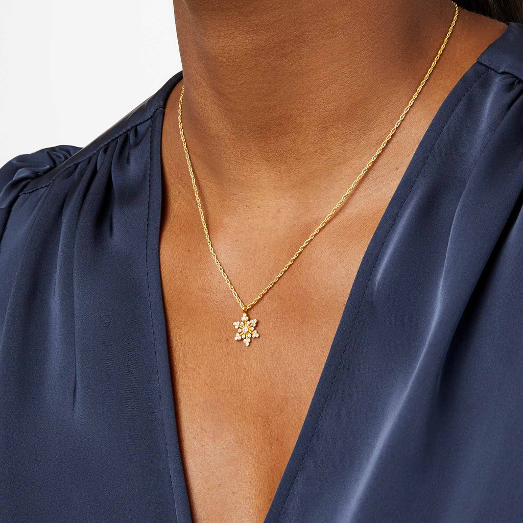 Julie Vos Noel Star Solitaire Necklace