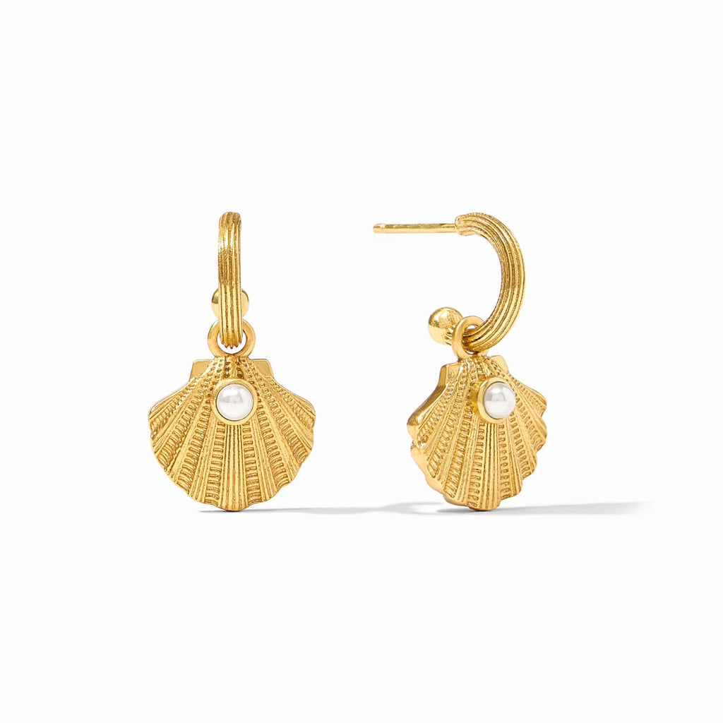 Julie Vos Sanibel Shell Hoop & Charm Earring