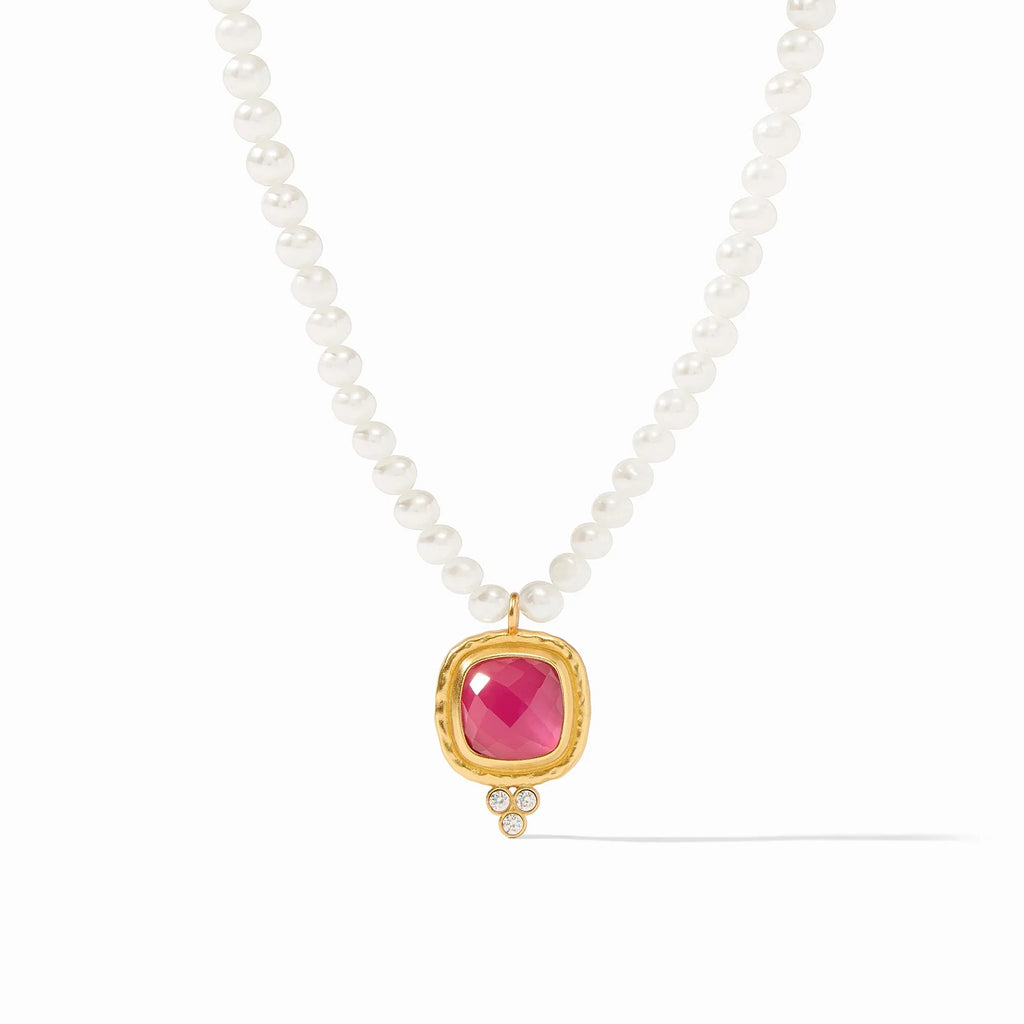 Julie Vos Tudor Delicate Necklace in Iridescent Raspberry