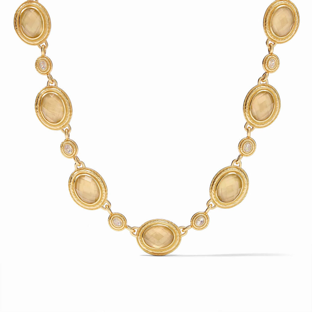 Julie Vos Tudor Stone Necklace in Iridescent Champagne