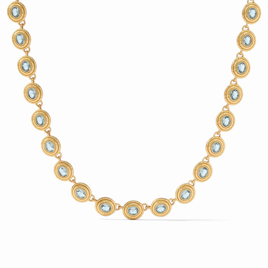 Julie Vos Tudor Tennis Necklace in Peacock Blue