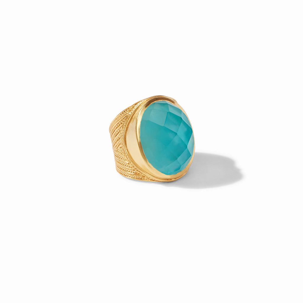 Julie Vos Verona Statement Ring in Iridescent Bahamian Blue