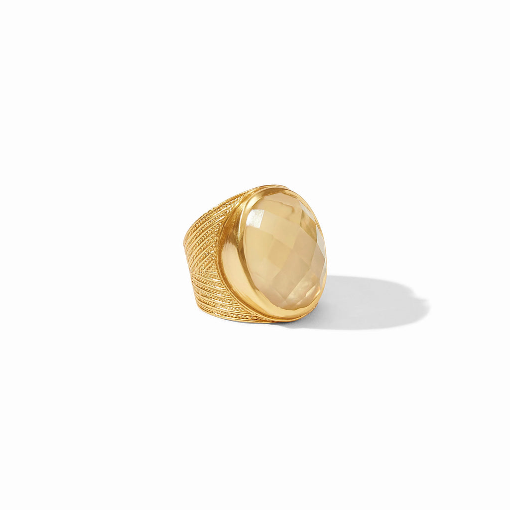 Julie Vos Verona Statement Ring in Iridescent Champagne