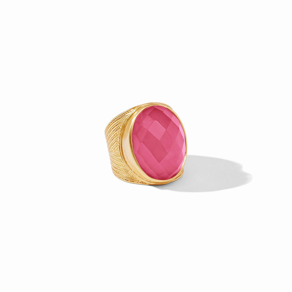 Julie Vos Verona Statement Ring in Iridescent Raspberry