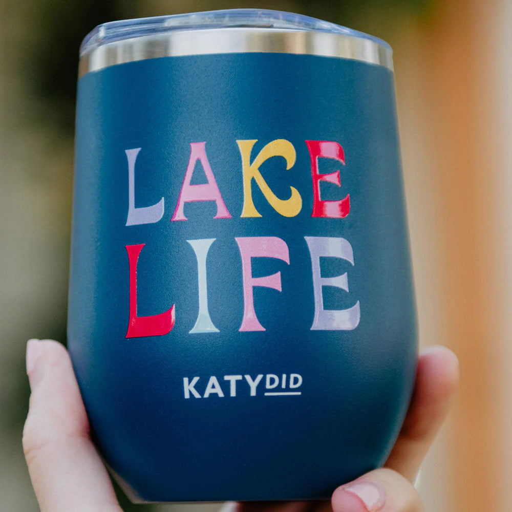 Katydid Lake Life Stainless Steel Wine Tumbler
