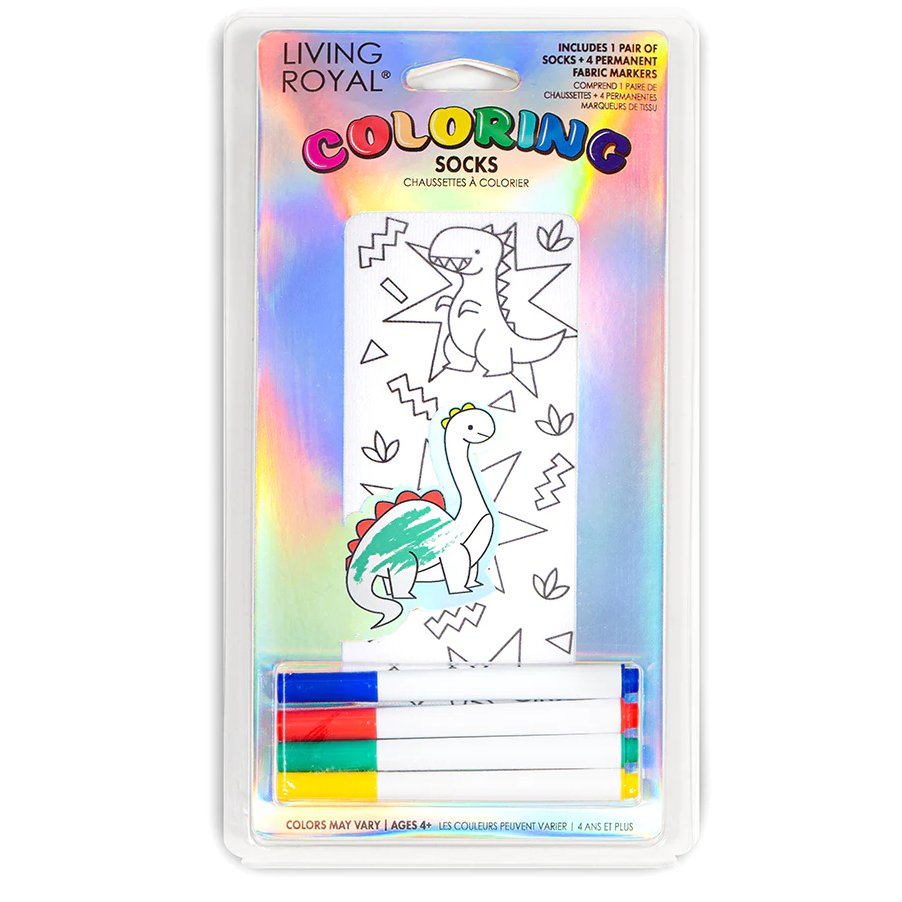 Living Royal Dino Daze Coloring Sock