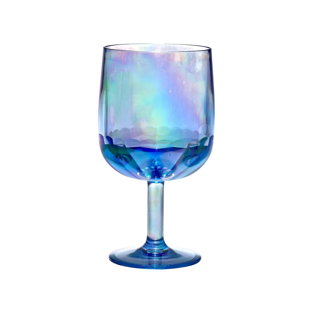 Merritt Designs Iridescent 12 oz Wine Glass Blue
