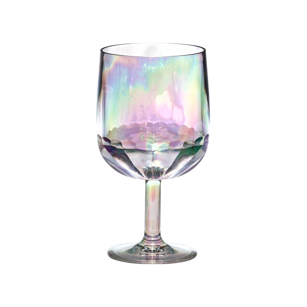 Merritt Designs Iridescent 12 oz Wine Glass Clear