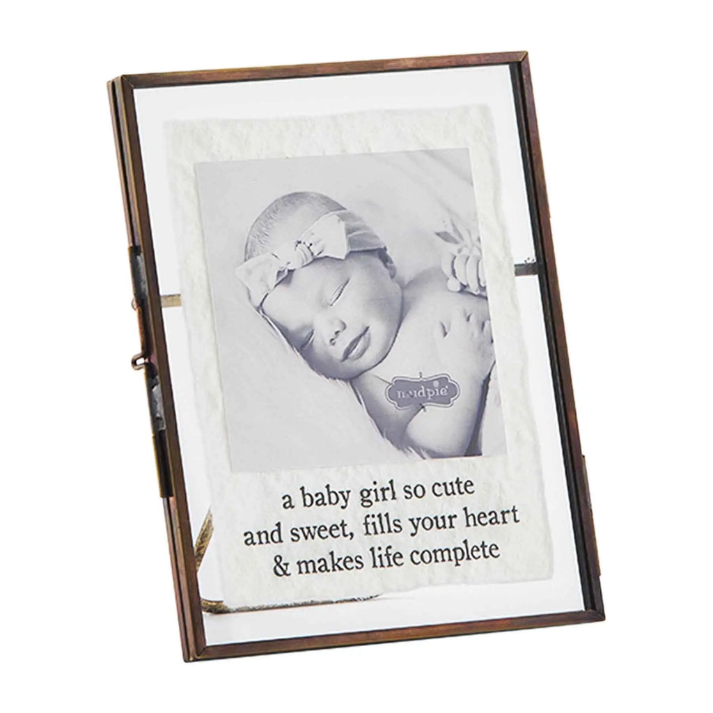 Mud Pie Baby Girl Glass Picture Frame