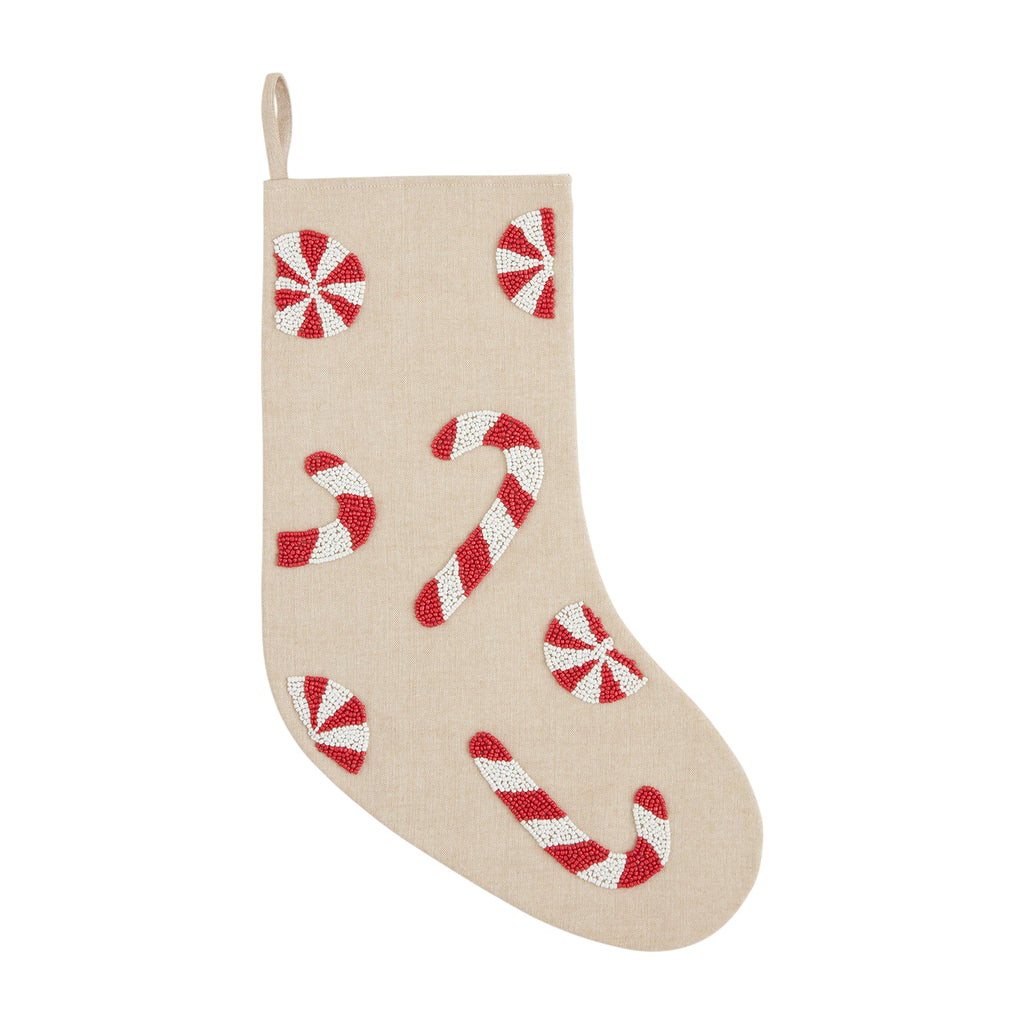 Mud Pie Candy Beaded Xmas Stockings