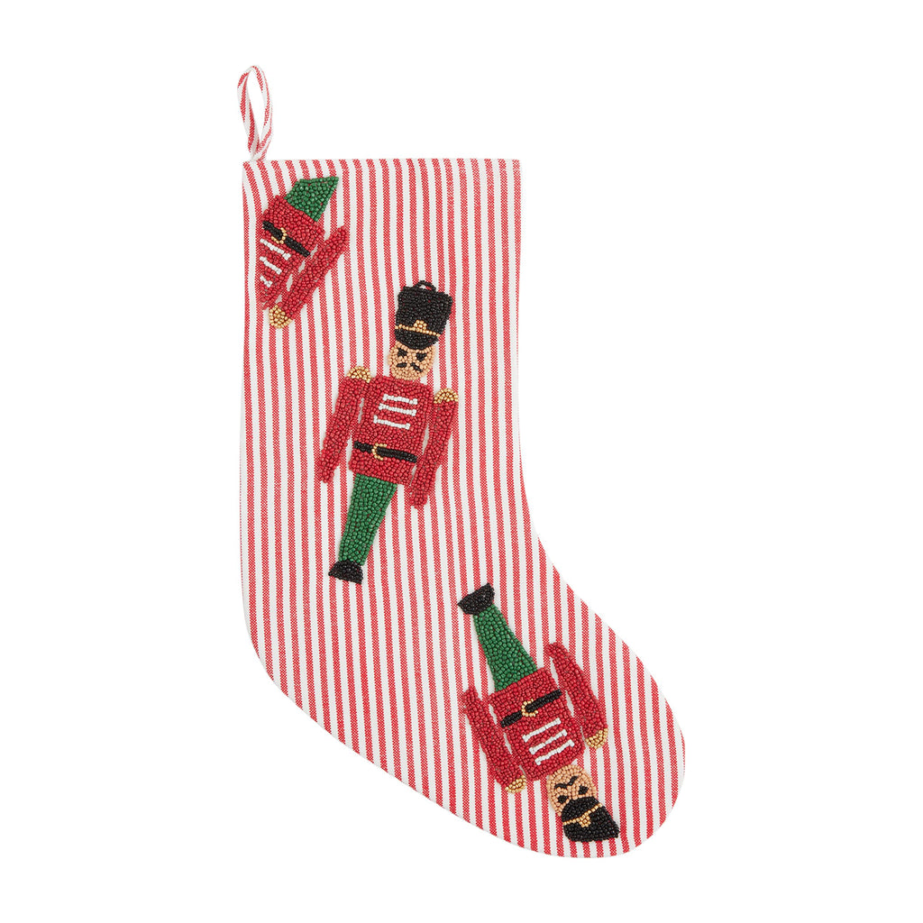 Mud Pie Ncracker Beaded Xmas Stockings