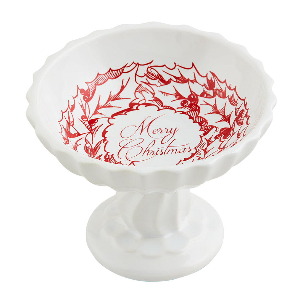 Mud Pie The Wreath Toile Pedestal Candy Dish