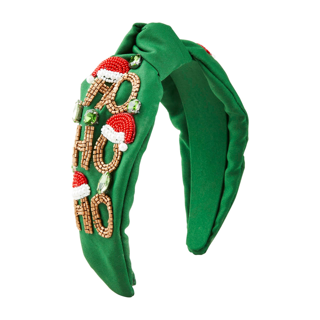 Mud Pie Women Holiday Beaded Headband in Green