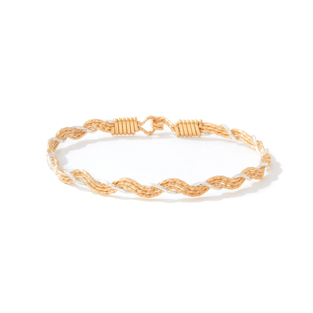 Ronaldo Jewelry A Mother's Love Bracelet in 14K Gold Artist Wire and Sterling Silver