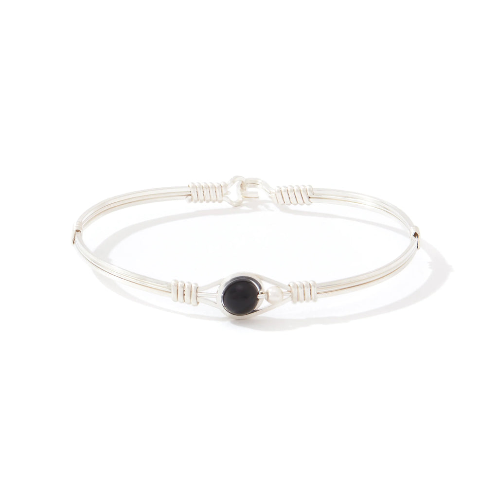 Ronaldo Jewelry Always By My Side Bracelet in Sterling Silver with the Black Onyx Stone