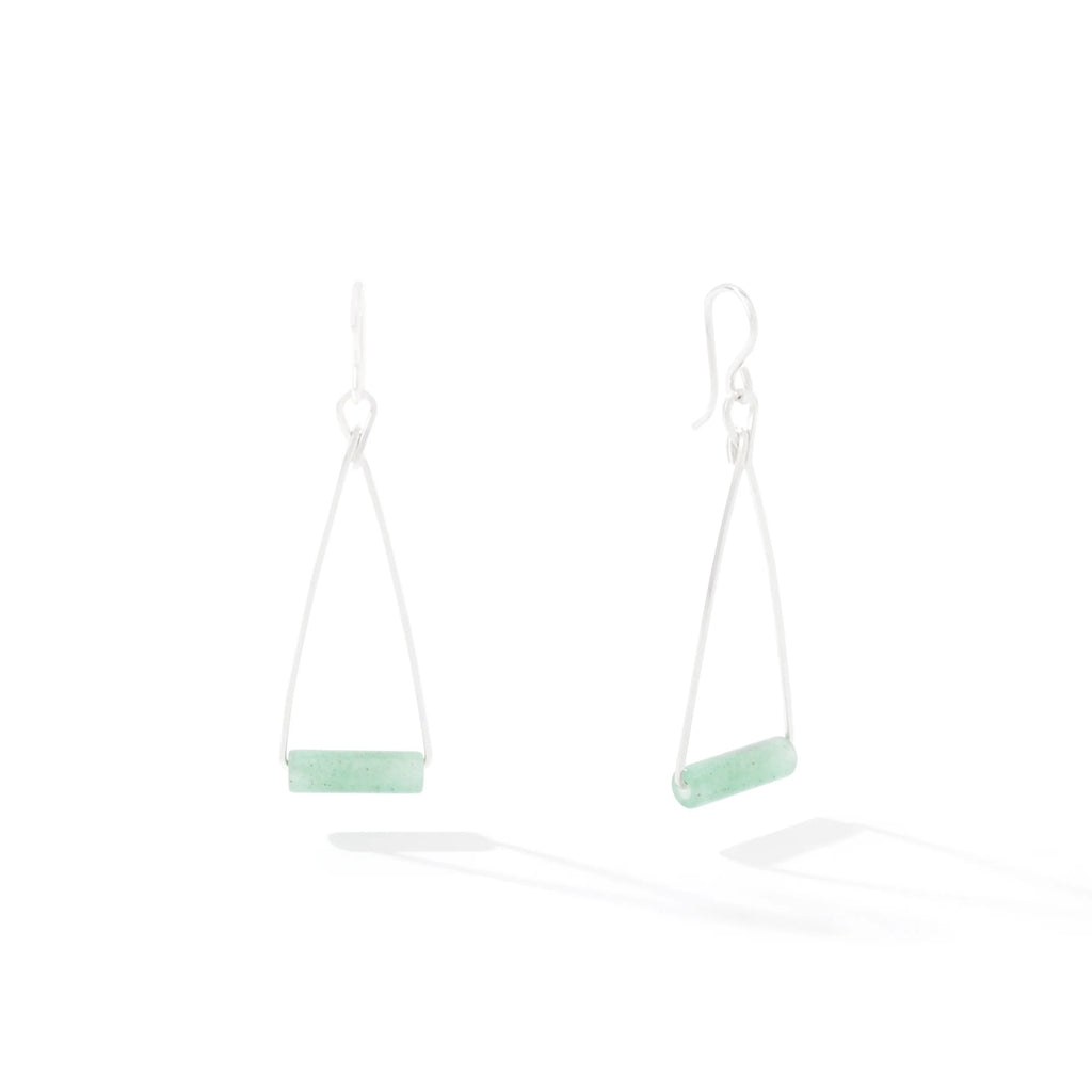 Ronaldo Jewelry Color Your World Earrings in Sterling Silver with the Aventurine Stones