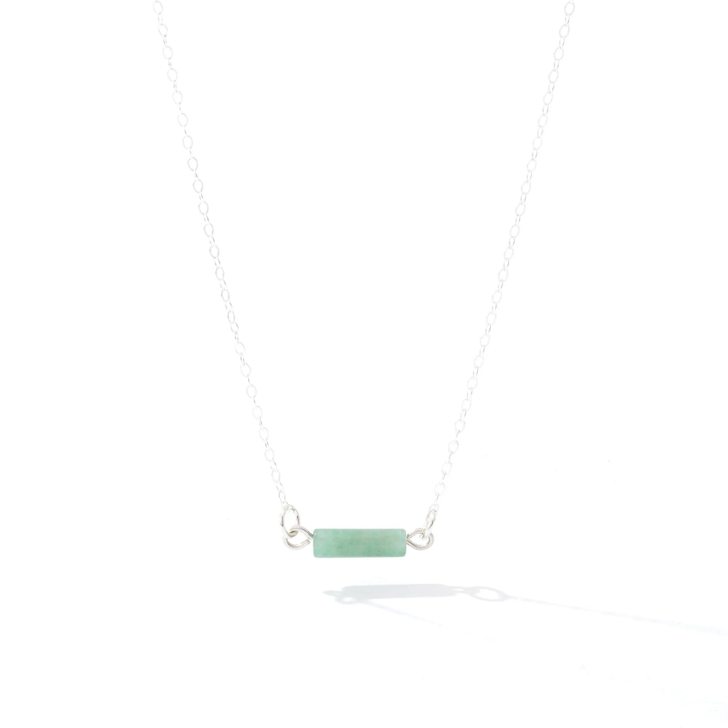 Ronaldo Jewelry Color Your World Necklace Sterling Silver with the Aventurine Stone