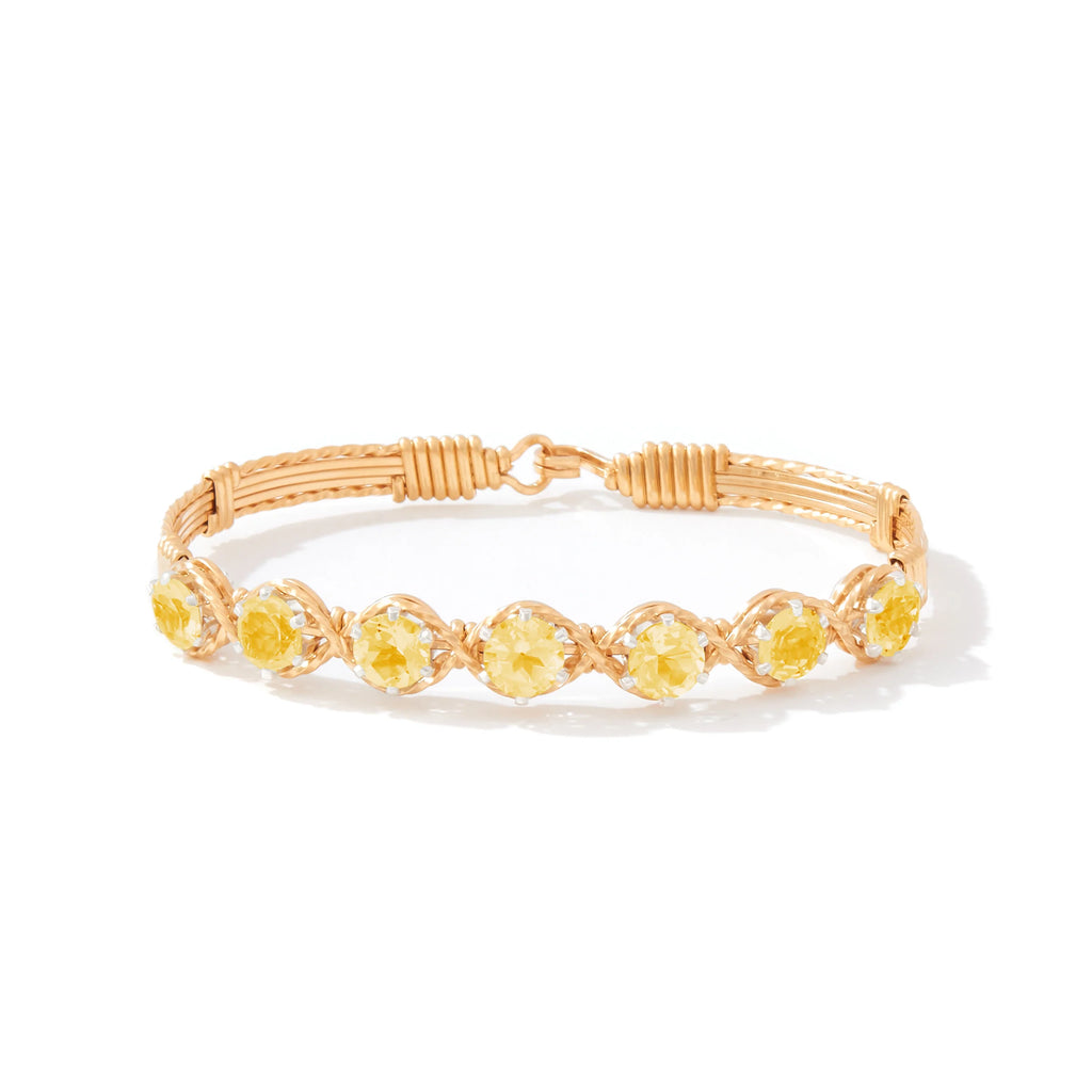 Ronaldo Jewelry Dawn Bracelet in 14K Gold Artist Wire with Citrine Stones