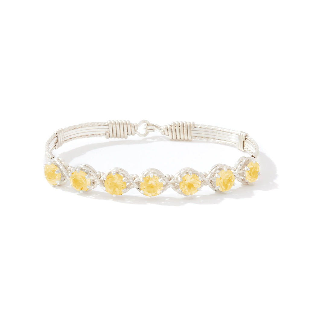 Ronaldo Jewelry Dawn Bracelet in Sterling Silver with Citrine Stones