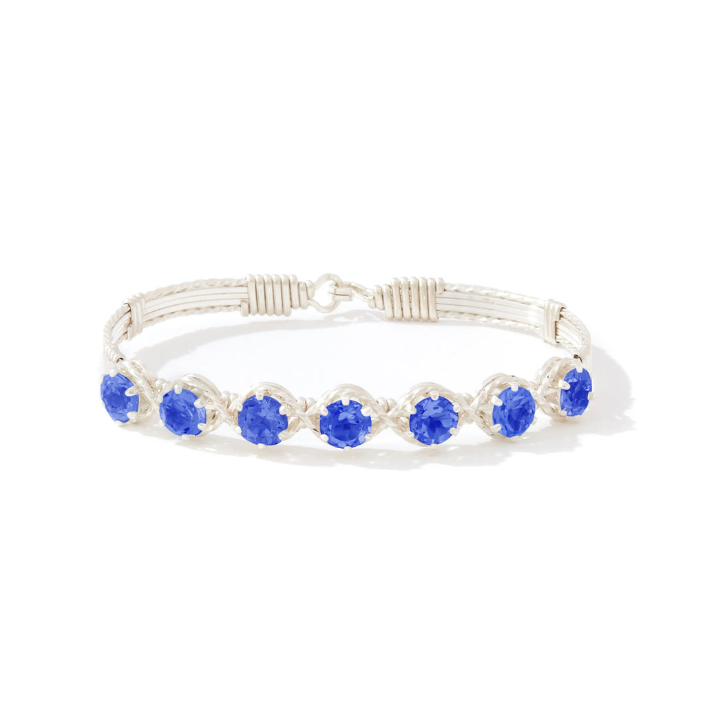 Ronaldo Jewelry Dawn Bracelet in Sterling Silver with Sapphire Stones