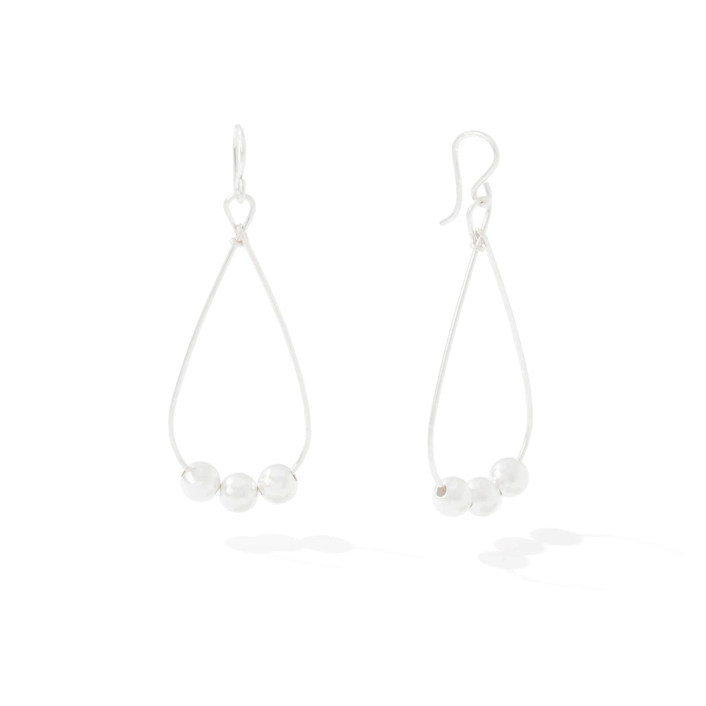 Ronaldo Jewelry Dream in Color Earrings in Sterling Silver with the Silver Beads