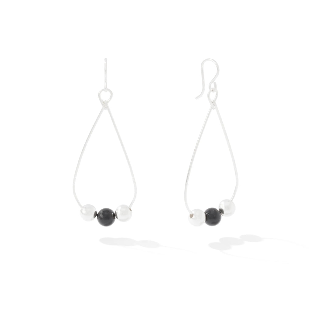 Ronaldo Jewelry Dream in Color Earrings with the Black Onyx Stones with the Hematite Stones