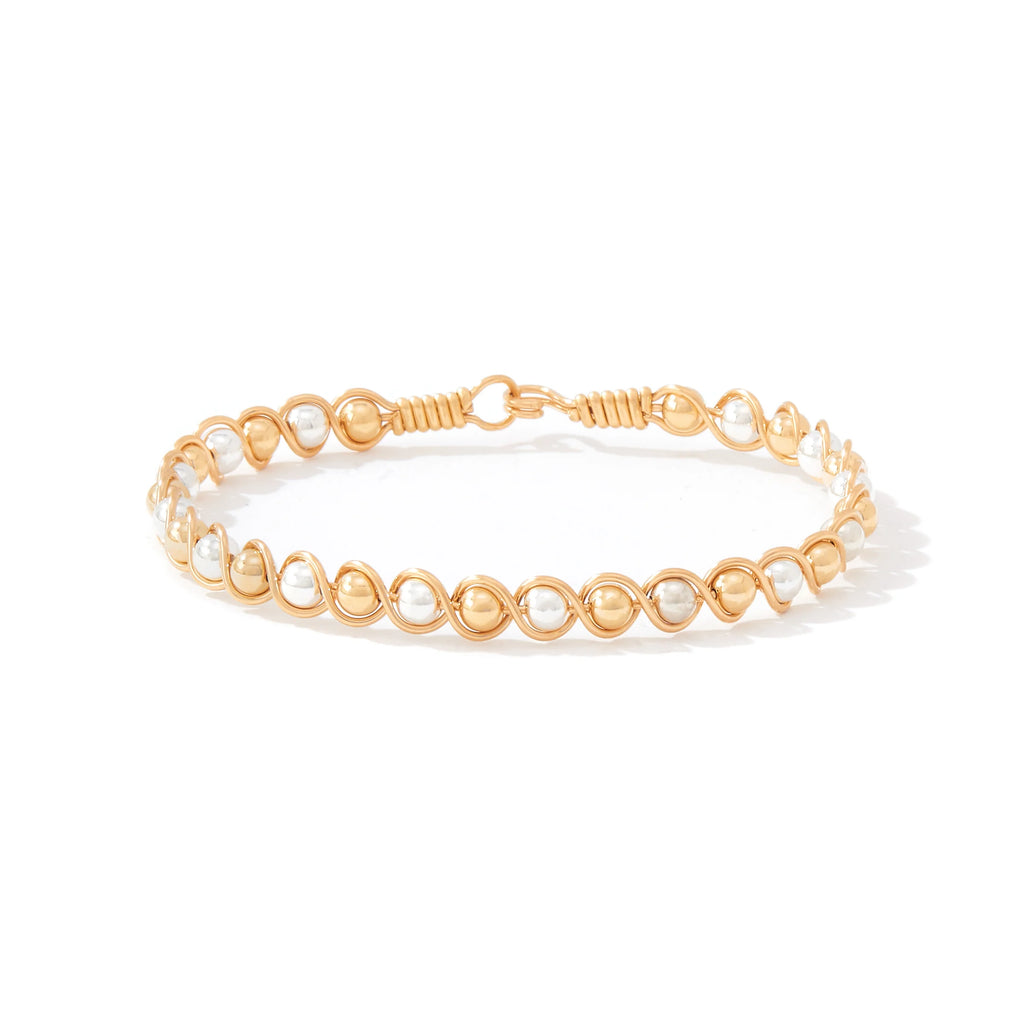 Ronaldo Jewelry Finishing Touch Bracelet 14K Gold Artist Wire with Gold-Filled and Silver Alternating Beads